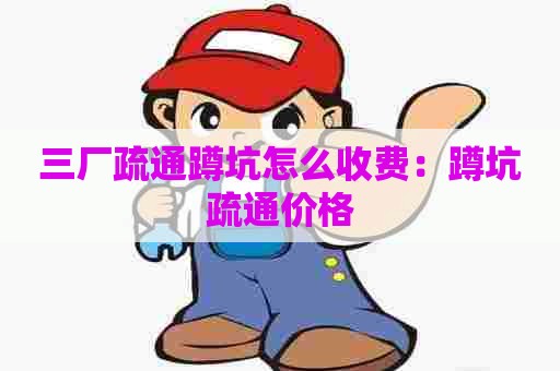 三厂疏通蹲坑怎么收费：蹲坑疏通价格