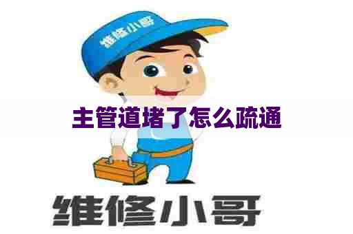 主管道堵了怎么疏通