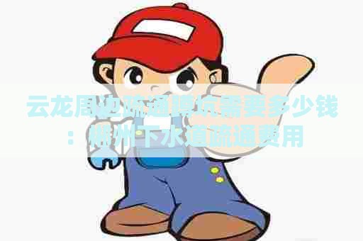 云龙周边疏通蹲坑需要多少钱：郴州下水道疏通费用