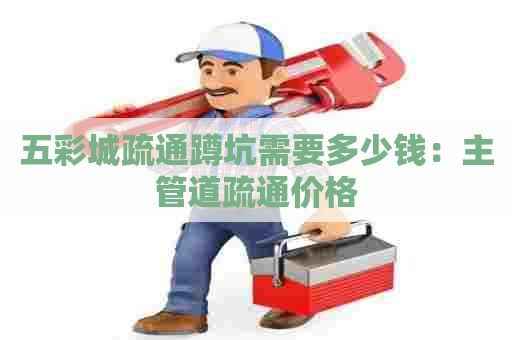 五彩城疏通蹲坑需要多少钱：主管道疏通价格