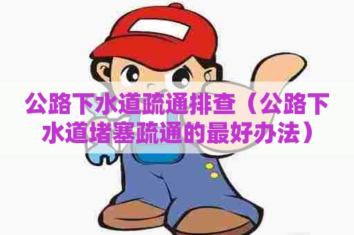 公路下水道疏通排查（公路下水道堵塞疏通的最好办法）