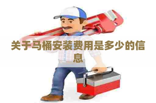 关于马桶安装费用是多少的信息