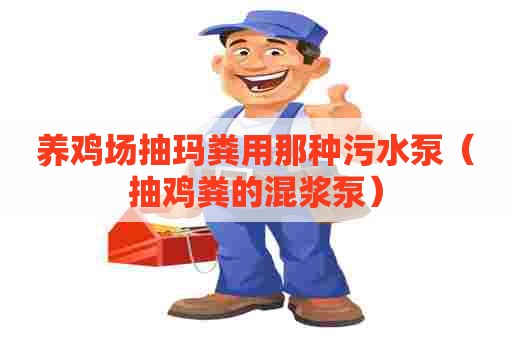 养鸡场抽玛粪用那种污水泵（抽鸡粪的混浆泵）