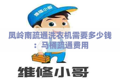凤岭南疏通洗衣机需要多少钱：马桶疏通费用