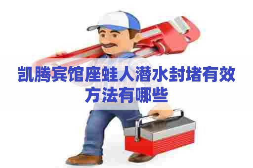 凯腾宾馆座蛙人潜水封堵有效方法有哪些