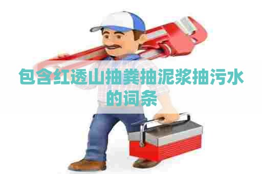 包含红透山抽粪抽泥浆抽污水的词条