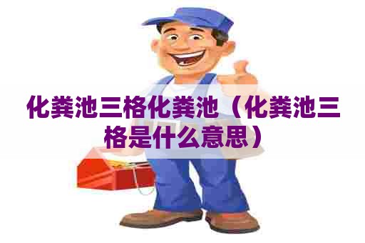 化粪池三格化粪池（化粪池三格是什么意思）