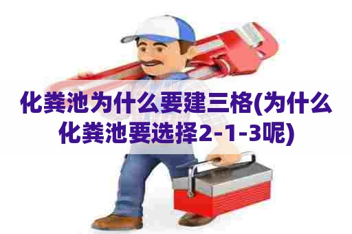 化粪池为什么要建三格(为什么化粪池要选择2-1-3呢) 化粪池为什么要建三格(为什么化粪池要选择2-1-3呢)