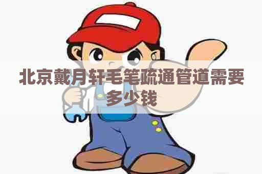 北京戴月轩毛笔疏通管道需要多少钱 北京戴月轩毛笔疏通管道需要多少钱