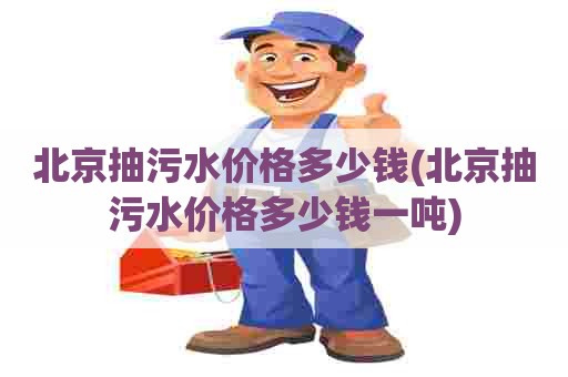 北京抽污水价格多少钱(北京抽污水价格多少钱一吨)