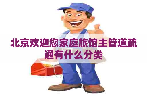 北京欢迎您家庭旅馆主管道疏通有什么分类