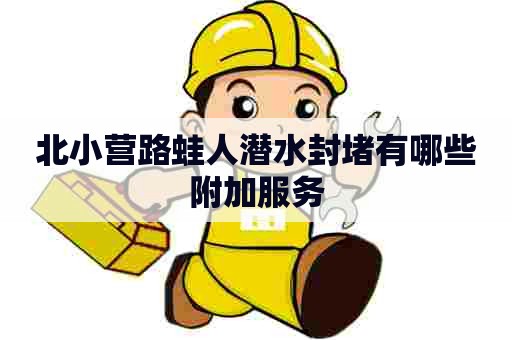 北小营路蛙人潜水封堵有哪些附加服务
