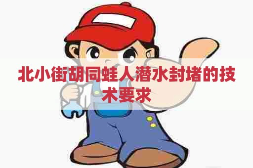 北小街胡同蛙人潜水封堵的技术要求