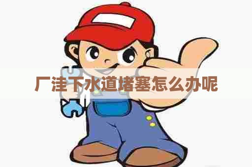 厂洼下水道堵塞怎么办呢