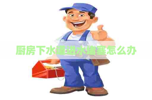厨房下水道进水堵塞怎么办