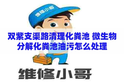 双紫支渠路清理化粪池 微生物分解化粪池油污怎么处理 双紫支渠路清理化粪池 微生物分解化粪池油污怎么处理