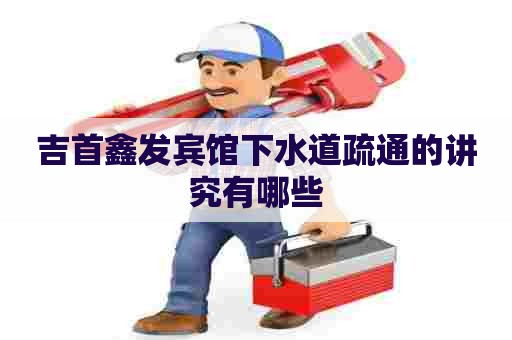 吉首鑫发宾馆下水道疏通的讲究有哪些