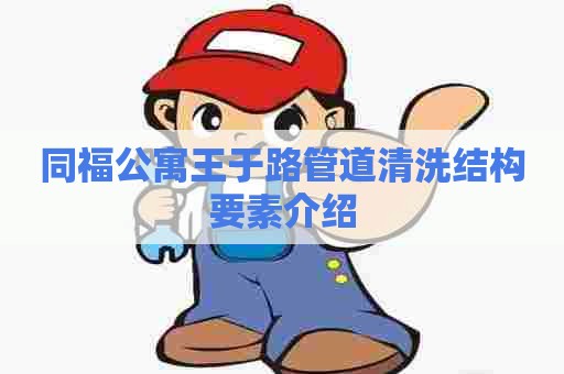 同福公寓王于路管道清洗结构要素介绍