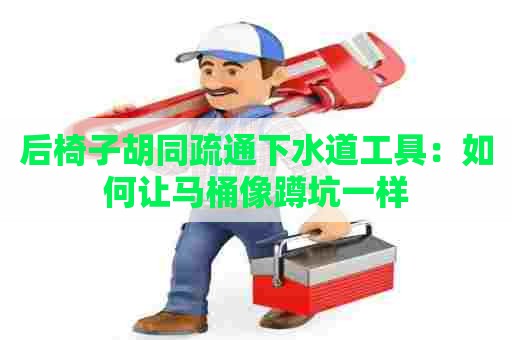 后椅子胡同疏通下水道工具：如何让马桶像蹲坑一样