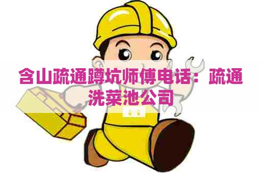 含山疏通蹲坑师傅电话:疏通洗菜池公司 含山疏通蹲坑师傅电话:疏通洗菜池公司