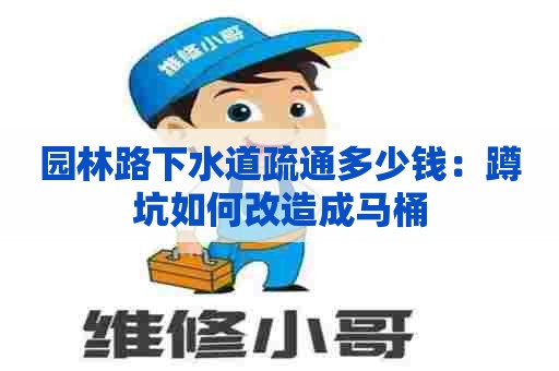园林路下水道疏通多少钱：蹲坑如何改造成马桶