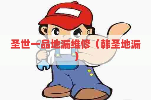 圣世一品地漏维修（韩圣地漏）