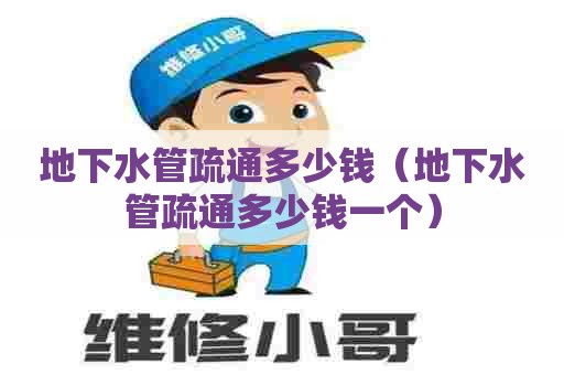 地下水管疏通多少钱（地下水管疏通多少钱一个）