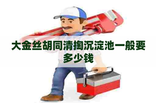 大金丝胡同清掏沉淀池一般要多少钱
