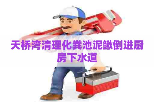 天桥湾清理化粪池泥鳅倒进厨房下水道