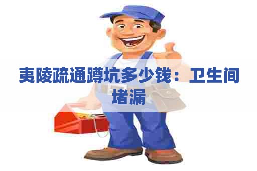 夷陵疏通蹲坑多少钱：卫生间堵漏