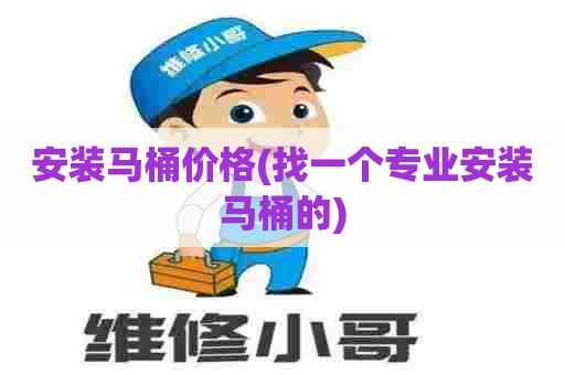 安装马桶价格(找一个专业安装马桶的)