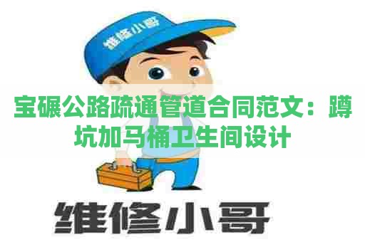 宝碾公路疏通管道合同范文：蹲坑加马桶卫生间设计