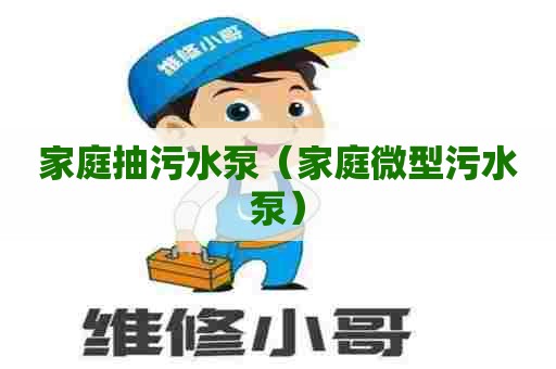 家庭抽污水泵（家庭微型污水泵）