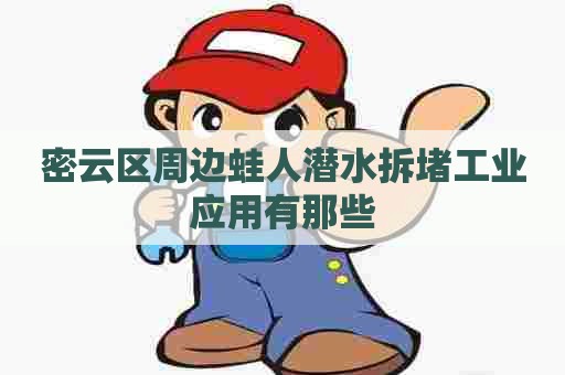 密云区周边蛙人潜水拆堵工业应用有那些