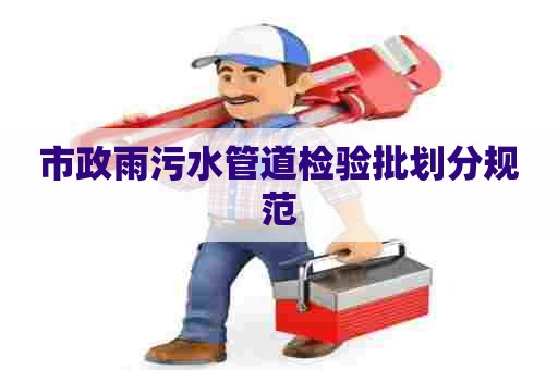 市政雨污水管道检验批划分规范 市政雨污水管道检验批划分规范