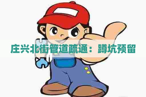 庄兴北街管道疏通：蹲坑预留