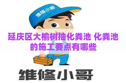 延庆区大榆树抽化粪池 化粪池的施工要点有哪些
