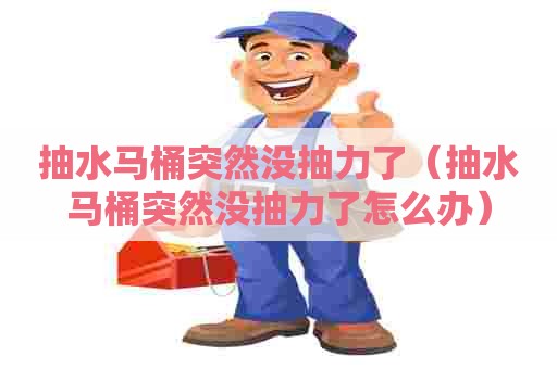 抽水马桶突然没抽力了（抽水马桶突然没抽力了怎么办）