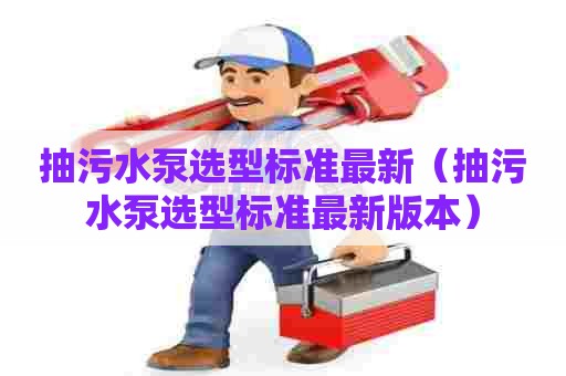 抽污水泵选型标准最新（抽污水泵选型标准最新版本）