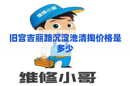 旧宫吉丽路沉淀池清掏价格是多少