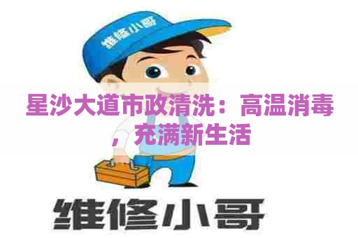 星沙大道市政清洗：高温消毒，充满新生活