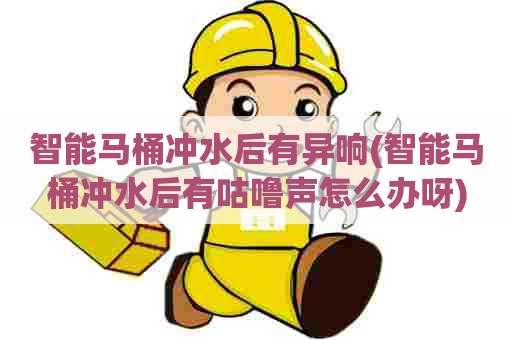 智能马桶冲水后有异响(智能马桶冲水后有咕噜声怎么办呀) 智能马桶冲水后有异响(智能马桶冲水后有咕噜声怎么办呀)