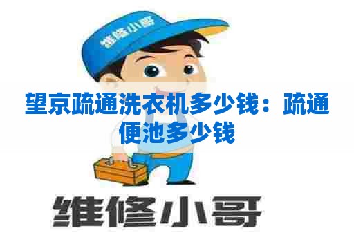 望京疏通洗衣机多少钱：疏通便池多少钱