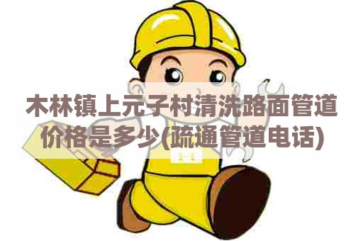 木林镇上元子村清洗路面管道价格是多少(疏通管道电话)