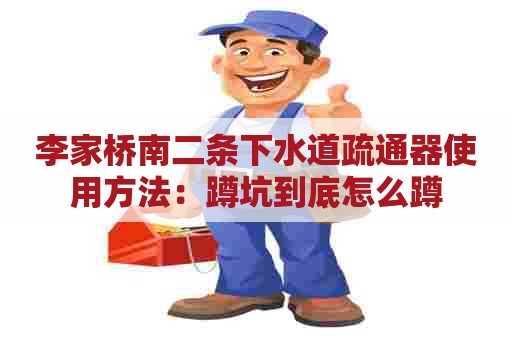 李家桥南二条下水道疏通器使用方法:蹲坑到底怎么蹲 李家桥南二条下水道疏通器使用方法:蹲坑到底怎么蹲