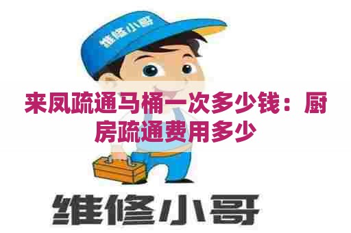 来凤疏通马桶一次多少钱:厨房疏通费用多少 来凤疏通马桶一次多少钱:厨房疏通费用多少