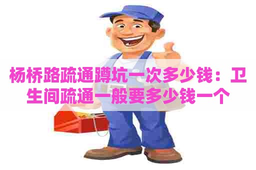 杨桥路疏通蹲坑一次多少钱：卫生间疏通一般要多少钱一个