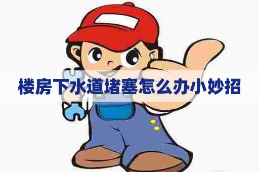 楼房下水道堵塞怎么办小妙招