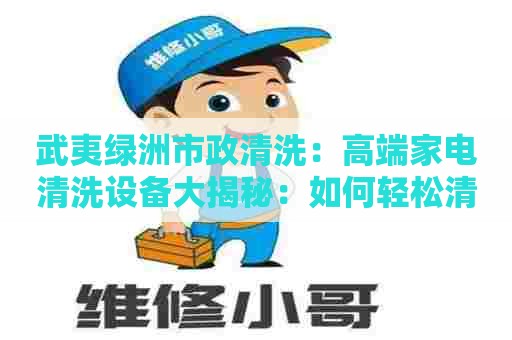 武夷绿洲市政清洗：高端家电清洗设备大揭秘：如何轻松清洗家中各类难洗电器？