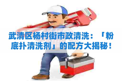 武清区杨村街市政清洗：「粉底扑清洗剂」的配方大揭秘！